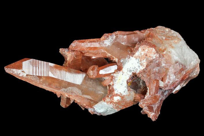 Natural, Red Quartz Crystal Cluster - Morocco #101490